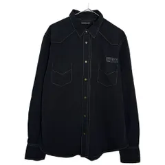 DKNY JEANS DKNYジーンズ ワークシャツ ブラック(メンズ L)中古 古着 Y5017のサムネイル