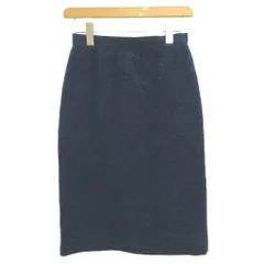 ジバンシィ GIVENCHY タイトスカート モールスキン ボトムス 10 青 ブルー 無地 ミディ丈 /YU ■ECC006のサムネイル