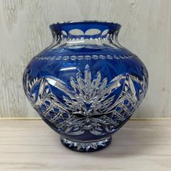藍色 切子ガラス 2灯式 テーブルランプ - メルカリ