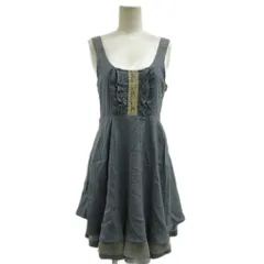 アクシーズファム axes femme チュニック M 青 ブルー ノースリーブ フリル レース /KK ■GY70のサムネイル