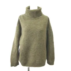 アンクライン ANNE KLEIN ニット セーター ウール M 茶 ブラウン タートルネック 長袖 無地 /MD ■ECC006のサムネイル