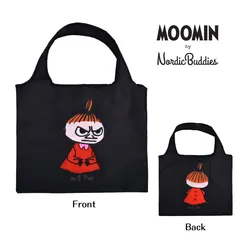 新品【匿名配送料込】MOOMIN ショッピングバッグ（リトルミイ / ブラック）/ エコバッグ 北欧 ノルディックバディズのサムネイル