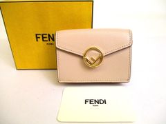 極美品 現行✨フェンディ FFダイヤモンド バイカラー 三つ折り財布