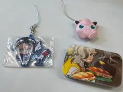 【I7-57】◎  ポケモン　各種グッズ　缶ケース・キーホルダー・ラバスト　プリン&ペパー&ネリネ　3点セットのサムネイル
