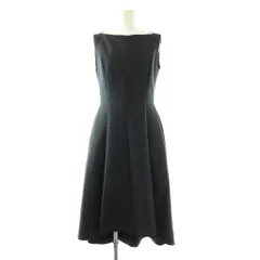 フォクシー ブティック FOXEY BOUTIQUE ノースリーブワンピース ボートネック シルク混 裾レース 38 ネイビー 39514 /CX ■OSのサムネイル