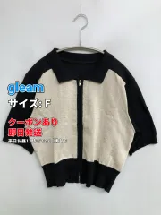 gleam グリーム ニット/セーター F ブラック ニット 無地 ショート丈 半袖 レディースのサムネイル