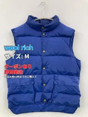 wool rich ウールリッチ ダウンベスト M ブルー ナイロン 無地 フードなし メンズのサムネイル