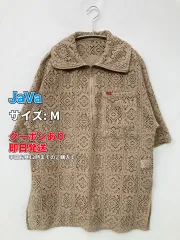 JaVa ジャバ ポロシャツ M ベージュ 無地 レース 半袖 レディースのサムネイル