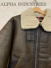 アルファ インダストリーズ】B-3 フェイクムートンジャケット XL 裏地