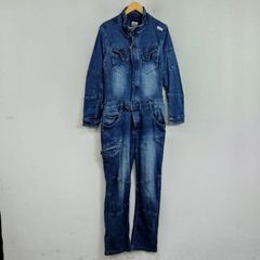 ワークマン BLUEB デニム ツナギ つなぎ オールインワン 仕事 DIY