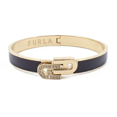 FURLA フルラ ARCH DOUBLE バングル ゴールド色金具/ラインストーン ブラック【いおき質店】のサムネイル
