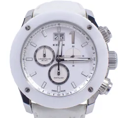 EDOX エドックス クラスワン クロノオフショア ビッグデイト クォーツ メンズ 腕時計 ホワイト 純正ベルト 10020-3B-BN2-C【いおき質店】のサムネイル