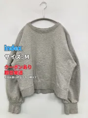 index インデックス スウェット M グレー コットン 裏起毛 無地 長袖 レディースのサムネイル