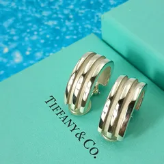 TIFFANY&Co.　 ティファニー　グルーブド　ダブルライン　イヤリング　両耳　レディース　シルバー925 AG925　オールドティファニーのサムネイル