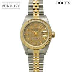 ロレックス ROLEX デイトジャスト コンビ 69173 E番 ハウンズトゥース レディース 腕時計 シャンパン K18YG 自動巻き Datejust 90323509のサムネイル