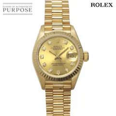 ロレックス ROLEX デイトジャスト 69178G R番 レディース 腕時計 10P ダイヤ シャンパンゴールド 金無垢 K18YG 自動巻き Datejust 90324702のサムネイル