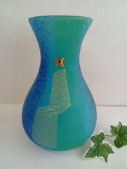 ☆Y101 IWATA GLASS TOKYO JAPAN 岩田ガラス 花瓶 フラワーベース カラフルのサムネイル