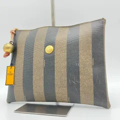 Fendi　フェンディ　マルチポーチ　ぺカン　PVC　ブラウン×ブラック系　2508のサムネイル