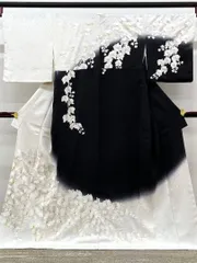 手刺繍 訪問着 胡蝶蘭 正絹 躾糸付き HKT215 - メルカリ