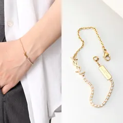 SAINT LAURENT サンローラン ブレスレット アクセサリー カサンドラ チャームブレスレット 712345 Y1526 レディース ゴールド ブラス 刻印 ロゴ ギフト プレゼントのサムネイル