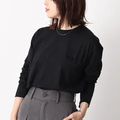 Y-3 ワイスリー Tシャツ トップス LOGO LONG SLEEVE TEE KQ9778 レディース ユニセックス ブラック ロングスリーブ ロンT シングルジャージー ルーズフィットシルエット ロゴ ラウンドネックのサムネイル