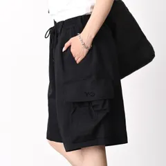 Y-3 ワイスリー ハーフパンツ パンツ SPORT UNIFORM CARGO SHORTS KS7652 レディース ユニセックス ブラック ポリエステル ツイル生地 オーバーサイズフィット カーゴショーツ ロゴ スポーツユニフォーム ウエストゴム 短パンのサムネイル