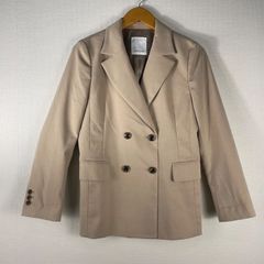 BABYLONE リネン混 ダブルテーラードジャケット ベージュ 36 - メルカリ