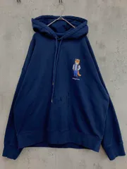MAISON KITSUNE メゾンキツネ ユニセックス PM00707KM0340 裏毛 ロゴ スウェット プルオーバー パーカー sizeM/ネイビー ■■◎メンズのサムネイル