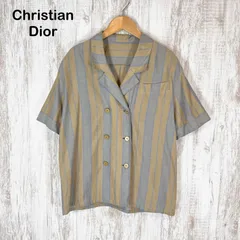 90s Christian Dior ヴィンテージ クリスチャンディオール ストライプ リネン シャツジャケット ベージュのサムネイル