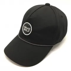 【美品】ワック キャップ 黒 ロゴ クラウン型崩れ少 1098   ゴルフウェア WAACのサムネイル