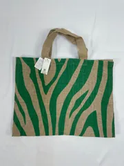 MAISON BENGAL ゼブラ柄トートバッグ 緑 PZ001のサムネイル
