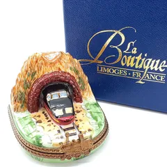 LIMOGES リモージュボックス フランス エナメル ハンドペイント 小物入れ 列車 電車 トンネルのサムネイル