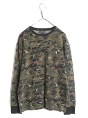 【お得なクーポン配布中!】 ポロ ラルフローレン 迷彩 長袖 サーマル Tシャツ メンズ XXL / ワッフル コットン カットソー ワンポイント ストレッチ 総柄 大きいサイズのサムネイル