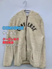 CONVERSE コンバース パーカー L アイボリー ボア 無地 前面プリント ブランドロゴ ジップアップ 長袖 レディースのサムネイル