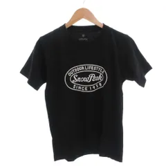 スノーピーク snow peak タグ付き 半袖Tシャツ カットソー S 黒 ブラック 文字プリント クルーネック /TL ■ECF006のサムネイル