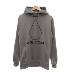 ボルコム VOLCOM 美品 プルオーバーパーカー S グレー ロゴプリント 長袖 ジップポケット /NX ■ECF006のサムネイル