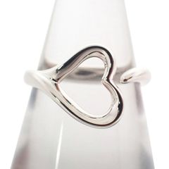 ティファニー OLD TIFFANY オープンハートリング 9号／シルバー925
