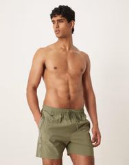 캘빈 클라인 남성 수영복 반바지 반바지 반바지 Calvin Klein tapedrawstring swim shorts Deep lichen green 그린