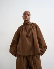 トップショップ レディース アウター ジャケット・ブルゾン ナイロン Topshop nylon anorak jacket in chocolate チョコレートのサムネイル