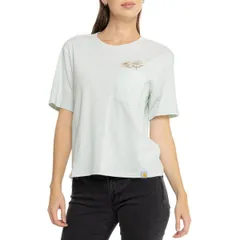 カーハート レディース トップス シャツ Carhartt 106174 Loose Fit Lightweight Flower PocketShirt Short Sleeve Dew Dropのサムネイル