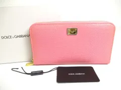 ドルチェ＆ガッバーナ ドルガバ DOLCE & GABBANA D&G リザード型押し レザー ラウンドファスナー 財布 長財布 【未使用保管品】のサムネイル