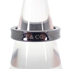 美品】19号 Tiffany ティファニー チタン ブラック リング メンズ