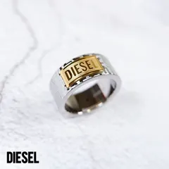 DIESEL ディーゼル リング 指輪 ロゴモチーフ シルバー×ゴールド メンズ アクセサリー プレゼント ギフト DX1427931のサムネイル