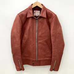 ADDICT CLOTHES アディクト クローズ AD-01 CENTER-ZIP JACKET ホースハイド シングルライダース レザージャケット 革ジャン サイズ38 馬革 本革 ブルゾン カジュアル アメカジ メンズ アウター ★SS1087のサムネイル