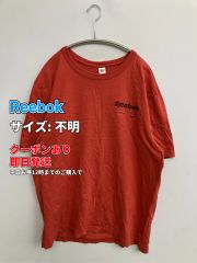 Reebok リーボック Tシャツ/カットソー オレンジ 前面プリント バックプリント ブランドロゴ 半袖 クルーネック(丸首) メンズ レディース
