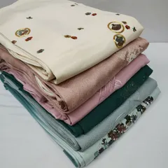 SKMN0002 ★刺繍着物  お得な6点セット    おまとめ売り リメイクなどにのサムネイル