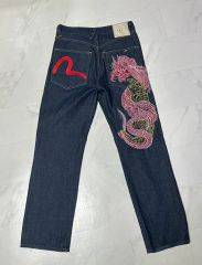極美品】EVISU ビッグカモメ 大黒 刺繍 和柄 デニム W30 濃紺 - メルカリ