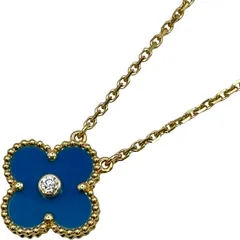 ヴァンクリーフ&アーペル Van Cleef & Arpels ヴィンテージアルハンブラネックレス2019ホリデー限定 ゴールド Au750 ブルーせーヴル ダイヤモンド ジュエリーのサムネイル