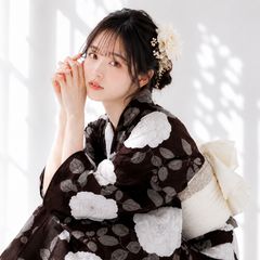 あーぽん¨̮⃝ 浴衣 DITA 3点 セット 黒 白兵児帯 　 京の水墨画 あーぽん¨̮⃝様専用 浴衣 DITA 3点 セット 黒 白兵児帯 京の水墨画