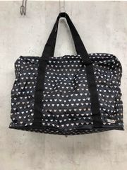 LeSportsac ボストンバッグ ハート柄 ブラック - メルカリ